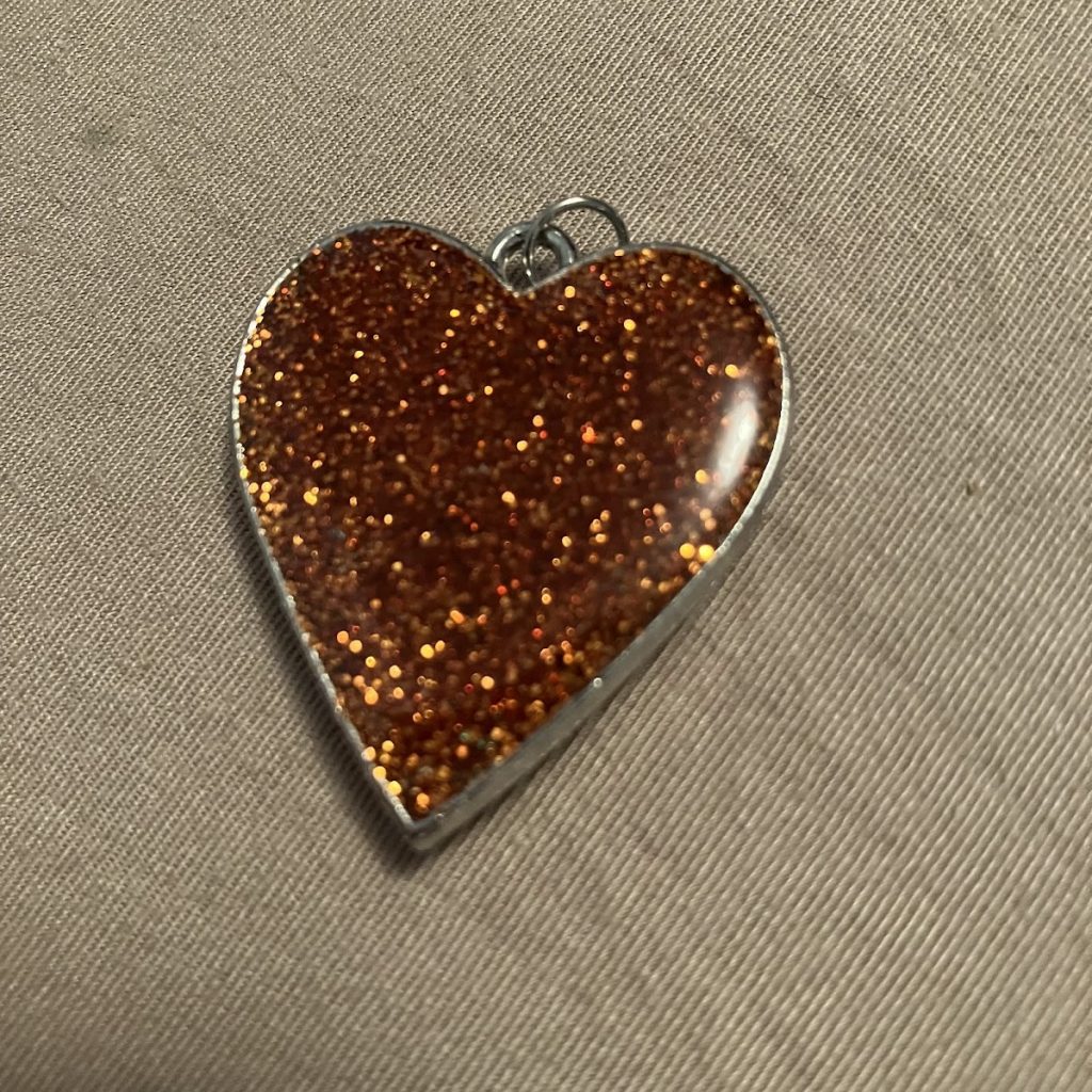 Red glitter heart